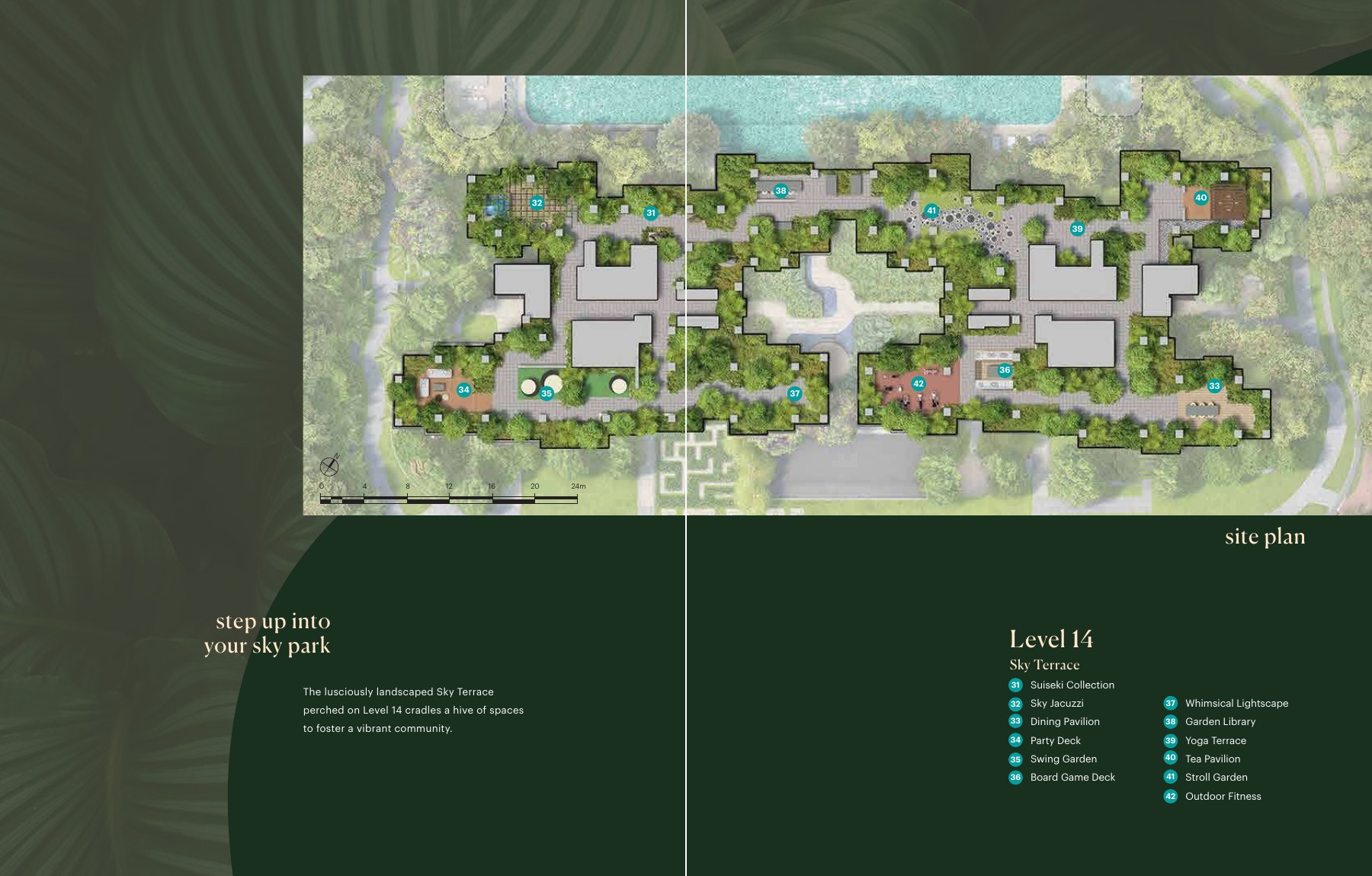 Lentoria official site plan and facilities legend